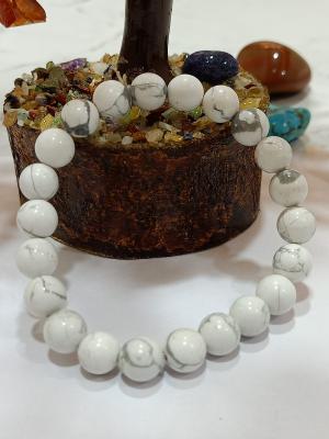 Natural Howlite Beads Bracelet